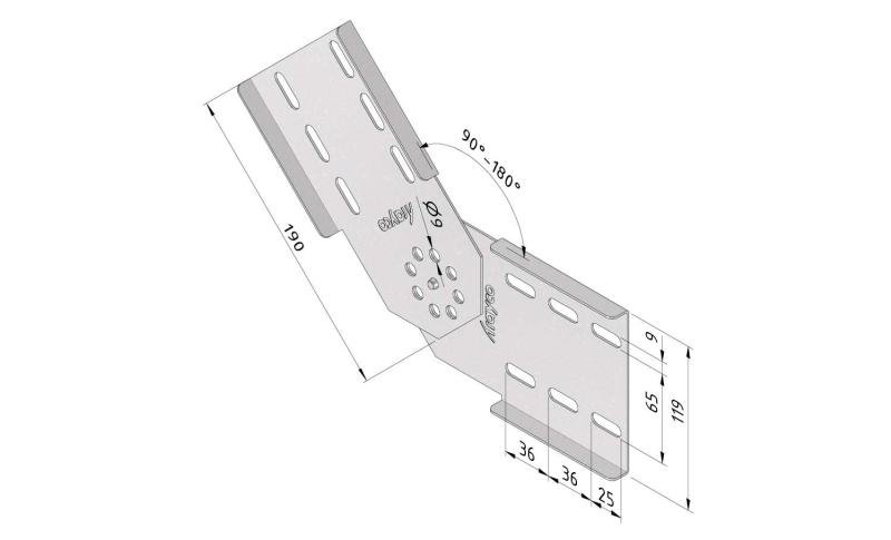 Vertikale scharnier CLF125