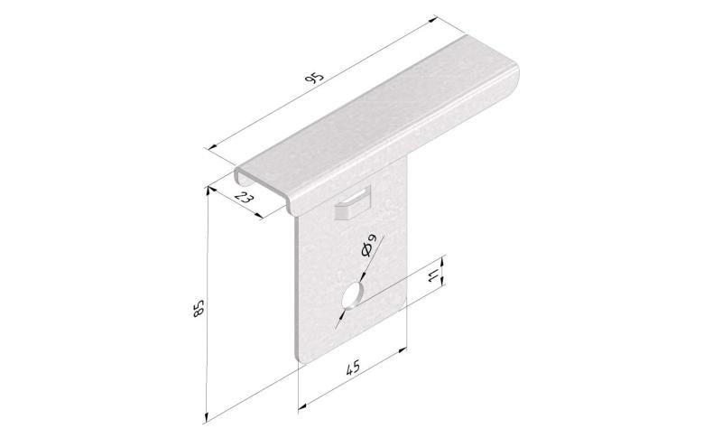 Etrier de distance couvercle