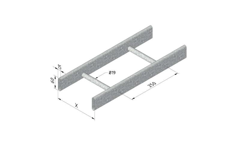 Cable ladder round rungs