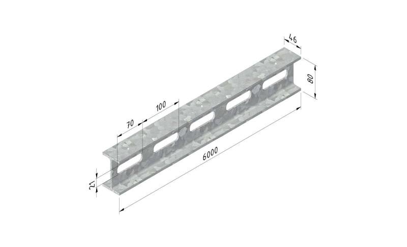 I-Profile perforated