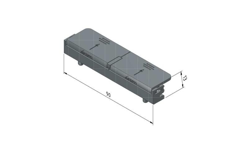 Hinged cover sq. cable exit